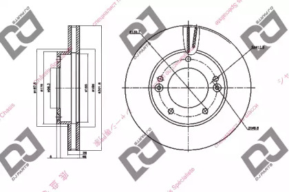 Тормозной диск DJ PARTS BD1375